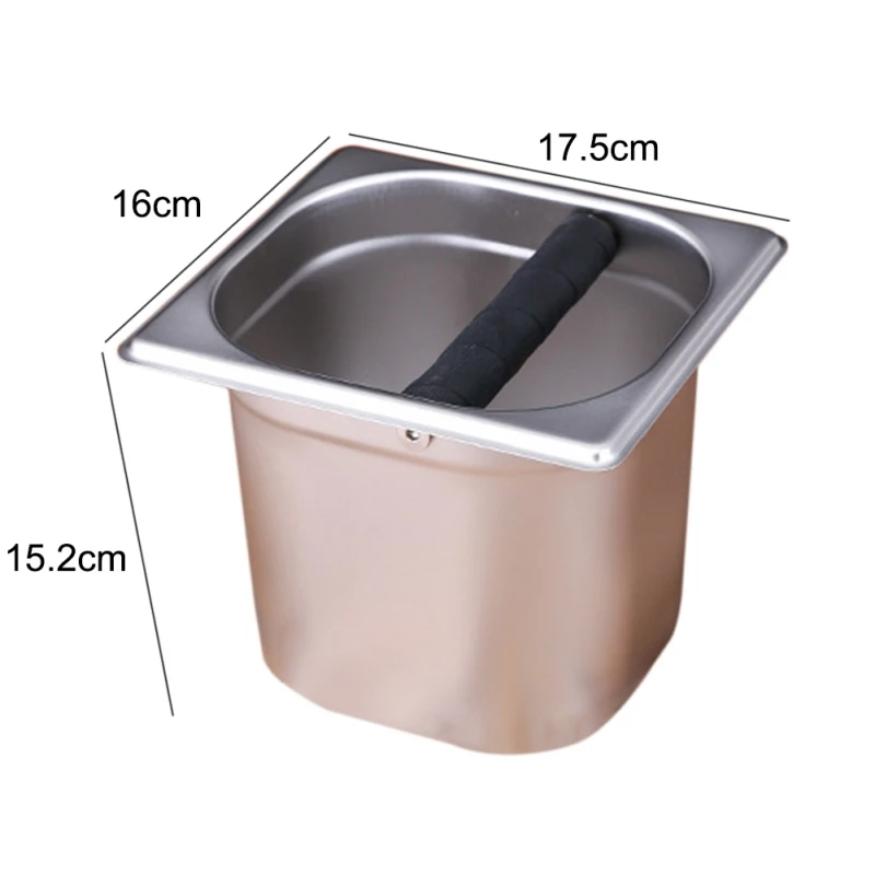 Ударно-Абсорбирующая эспрессо коробка для сброса Противоскользящий кофе Измельчить мусорное ведро с съемным стуком бар для бариста - Цвет: M