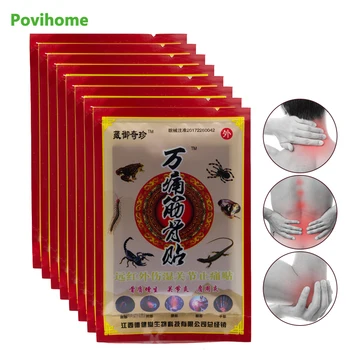 

64Pcs/8Bags Joint Bones Pain Relieving Plaster Chinese Scorpion Venom Extract Knee Rheumatoid Arthritis Pain Patch Body Massager