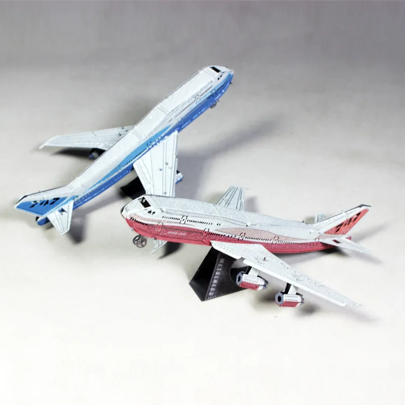 

Love Spell All-Metal Stainless Steel DIY Assembled Model 3D Glue-free 3D Puzzle Model Color Boeing 747