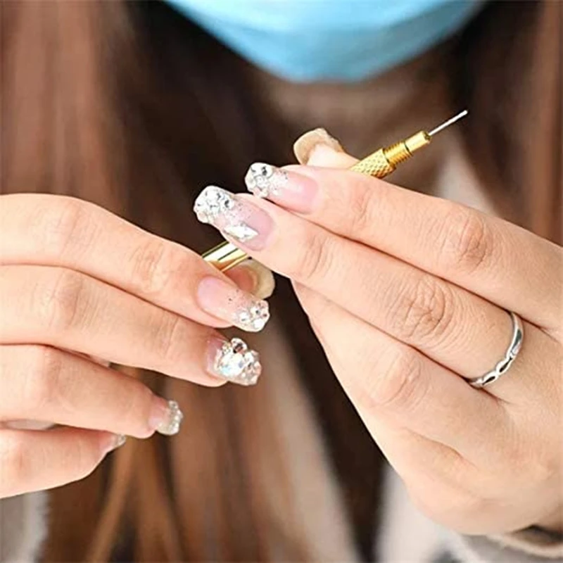 Nail Drill Gold Hand Drills for Jewelry Rings for Nail Tips,PNS