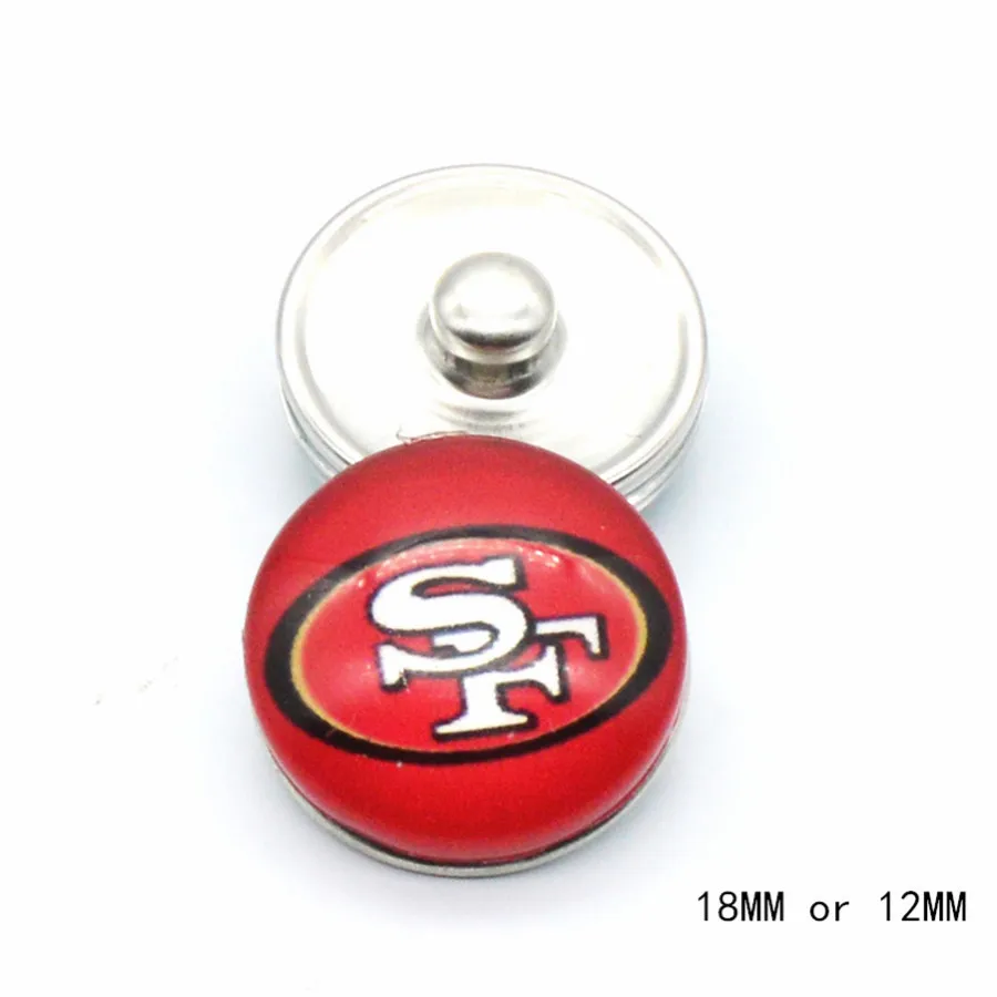 Оснастка 18 мм 12 Сан-Франсиско 49ers амулеты имбирный браслет для женщин мужчин