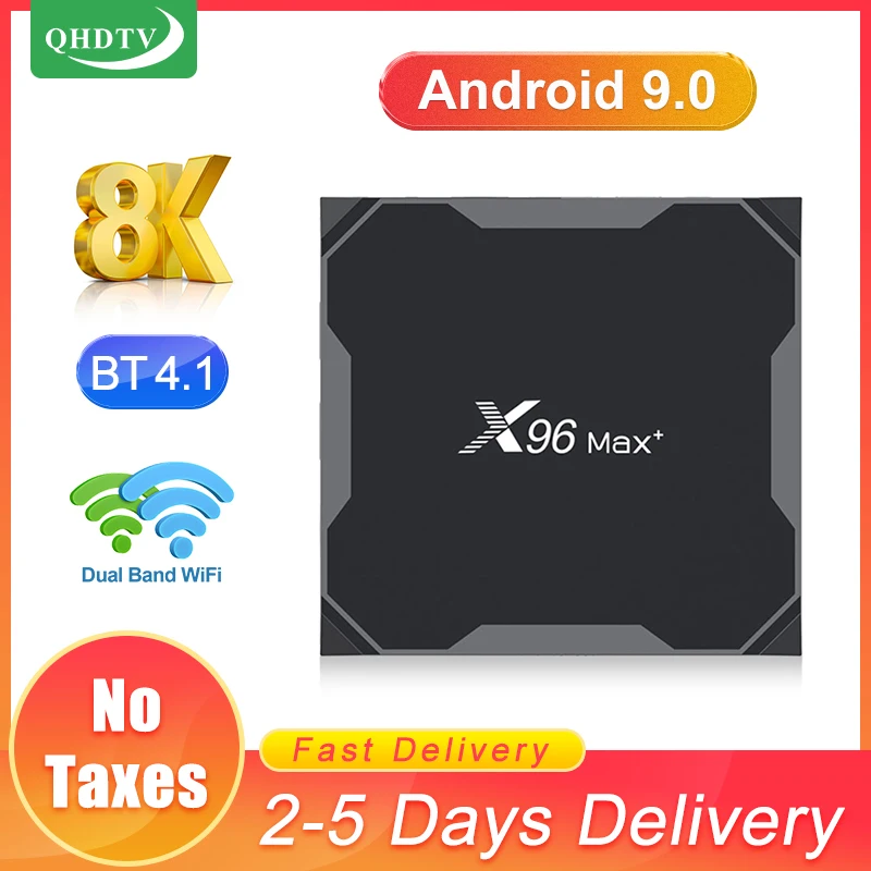 

X96 MAX+ Android 9.0 Tv Box 4G 64G S905X3 1 Year QHDTV IP Arabic Belgium German Dutch Tv Italy X96max+ Smart Android TV Box