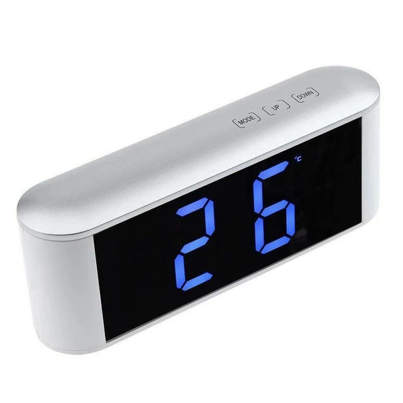 Ts-S25-Wb Press Button Led Mirror Clock