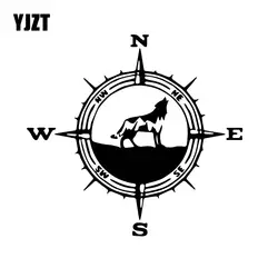 YJZT 16 см * 17,1 см красивый автомобиль и мотоцикл украшение компас путешественника наклейки Персонализированная наклейка на автомобиль