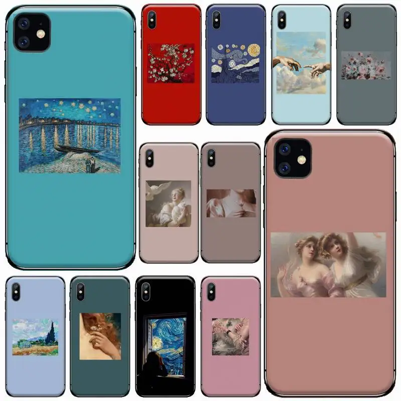 

Classical art original pattern Phone Case for iPhone 11 12 pro XS MAX 8 7 6 6S Plus X 5S SE 2020 XR