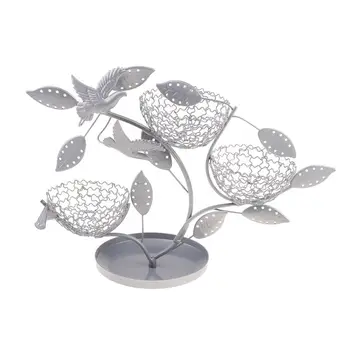 

House Jewelry Tree Stand with Bird Nest Metal Necklace Organizer Display Tree Q0KE