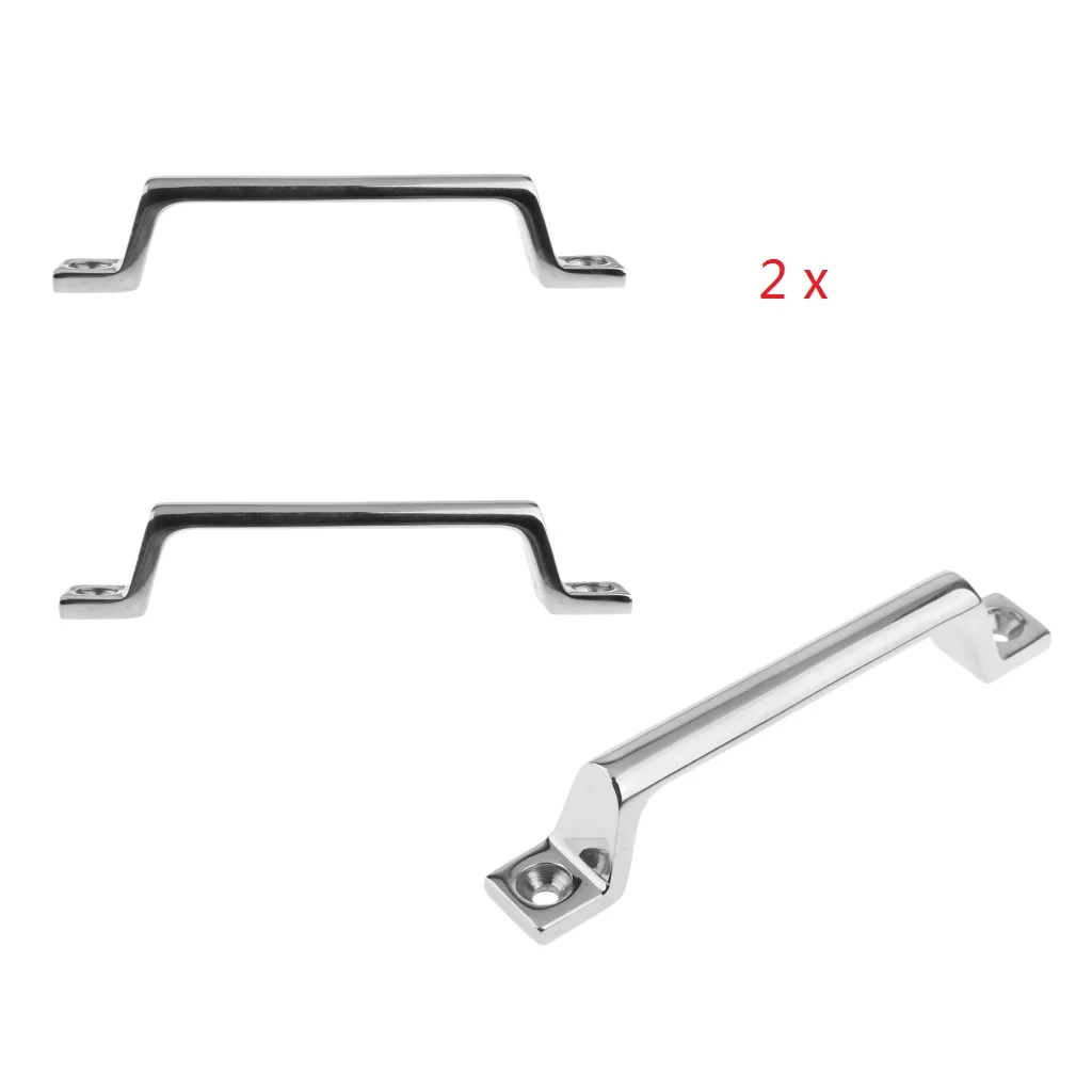 2pcs Polished Stainless Steel Boat Door Handle Rail For Marine Boats 160mm