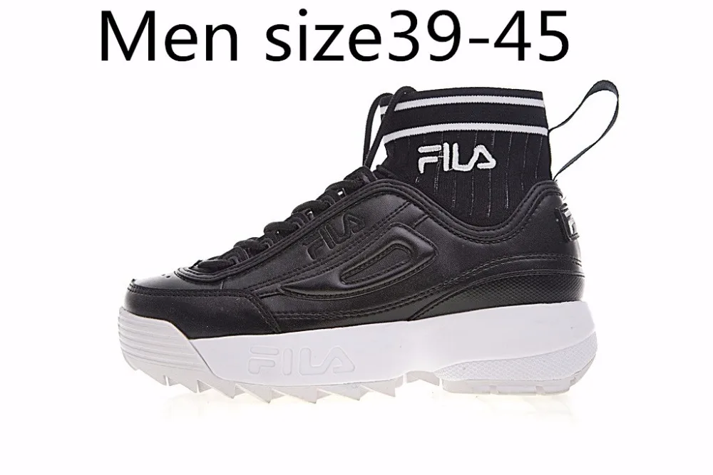 Fila Disruptor II EVO Sockfit Destroyer II Sawtooth Muffin вязаная обувь со средней подошвой белого, синего и красного цвета Fila Женская обувь для бега