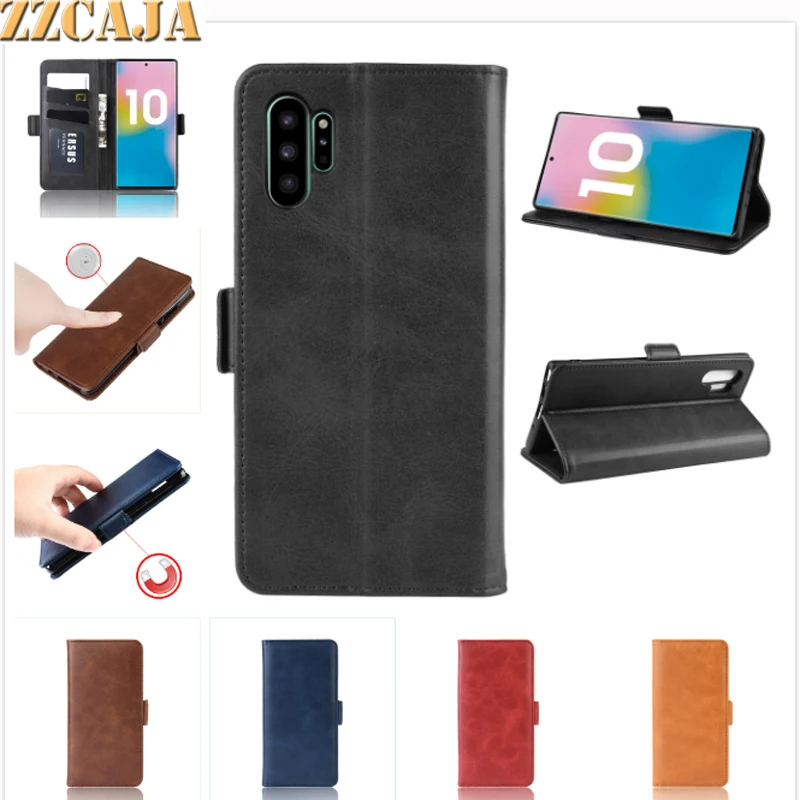 

For Samsung Note 10 Pro Case 2019 Luxury Business Leather Stand Wallet Mobile Phone Flip Cover For Galaxy Note 10 Pro Back Bags