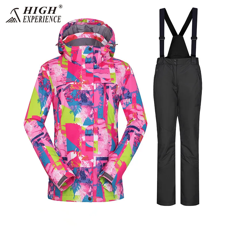 red black set Горнолыжный костюм женскийлыжный костюм лыжный костюм женский зимний костюм женский сноуборд горнолыжный костюм лыжи костюм спортивный женский брючный костюм женский костюм зимний женский зимний костюм горные лыжилыжны - Цвет: red black set