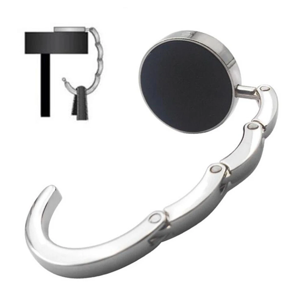 Fashion Creative Bag Hook Handbag Hanger Folding Holder Portable Key Ring Alloy Rack Table Hardware Travel Outdoor Storage | Дом и сад