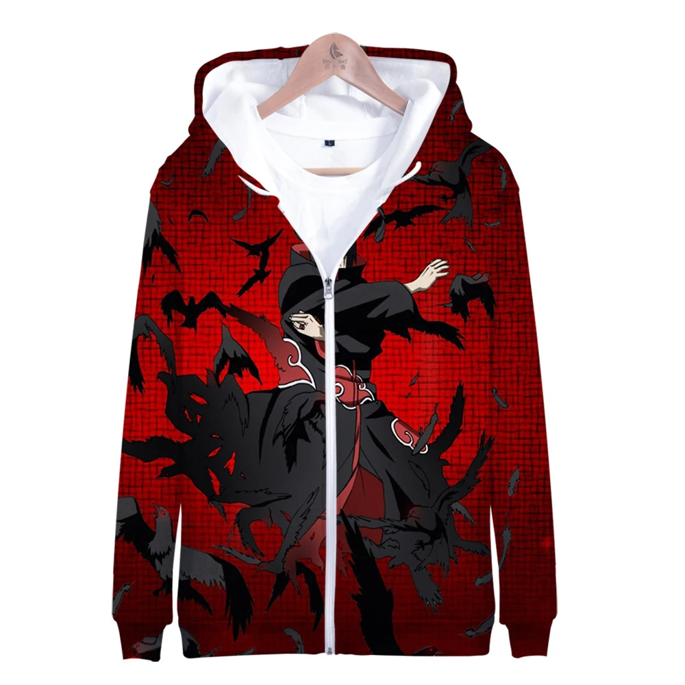 

NARUTO 3D Printed Kpop Zipper Hoodies Women/Men Fashion Long Sleeve Hooded Sweatshirts 2019 Hot Sale Streetwear Clothes plus