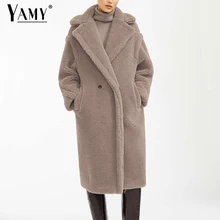 Плюшевая куртка пальто из искусственного меха длинное розовое меховое пальто Женская винтажная Меховая куртка зимнее пальто женское элегантное мохнатое меховое пальто теплое