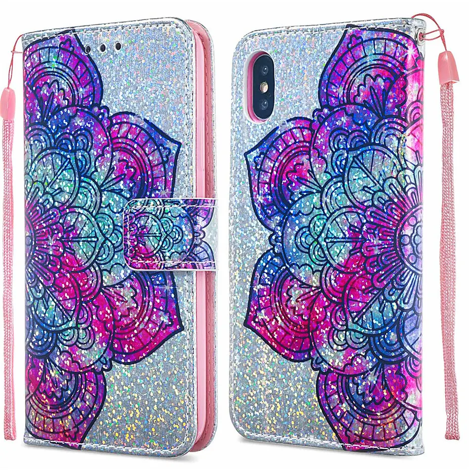 Модный сверкающий чехол для телефона бумажник Samsung S10E S10 S9 S8 A7 j4 j6 M30 M20 M10 A10 A20 A30 A40S