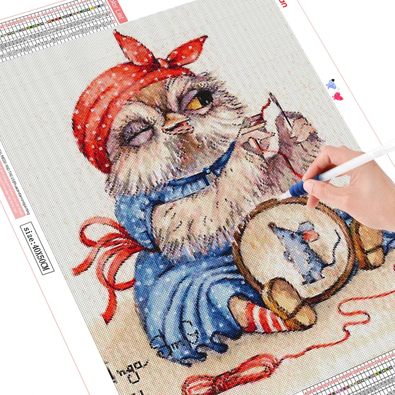 HUACAN-Diamond-Embroidery-Owl-Patches-Picture-Of-Rhinestone-Diamond-Painting-Animals-Frame-Kit-Full-Square-Drill