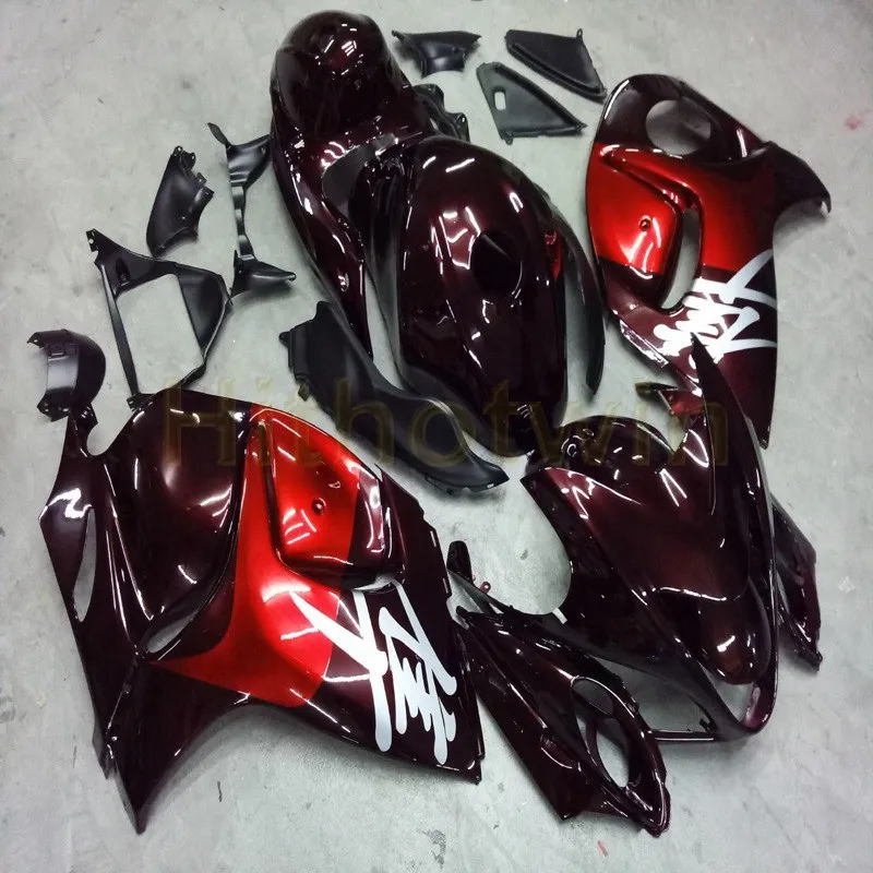 B Мотоцикл обтекатель для Suzuki 2008- GSX-R1300 08 09 10 11 12 13 14 15 16 Мотор панели+ Болты+ литьевая форма черный Пламя - Цвет: B