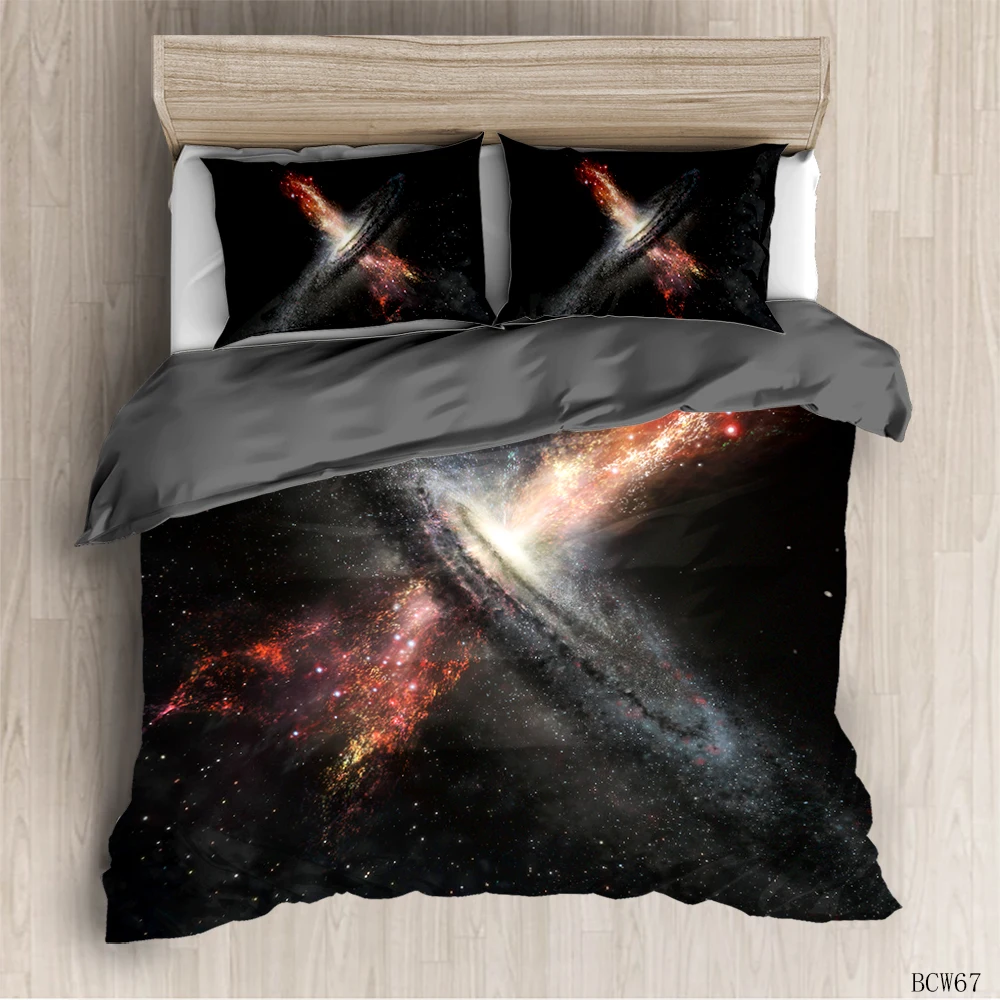 

Cosmic starry sky room bedding set luxury duvet Classic bed linen sky style home Bedding Set Duvet Cover Pillowcase