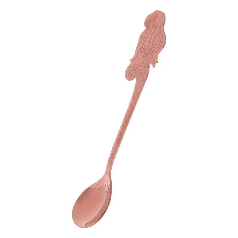 Rose Gold Нержавеющая сталь Чай Кофе Смешивание напитков ложка посуда кухонная чайная ложка - Цвет: Rose Gold