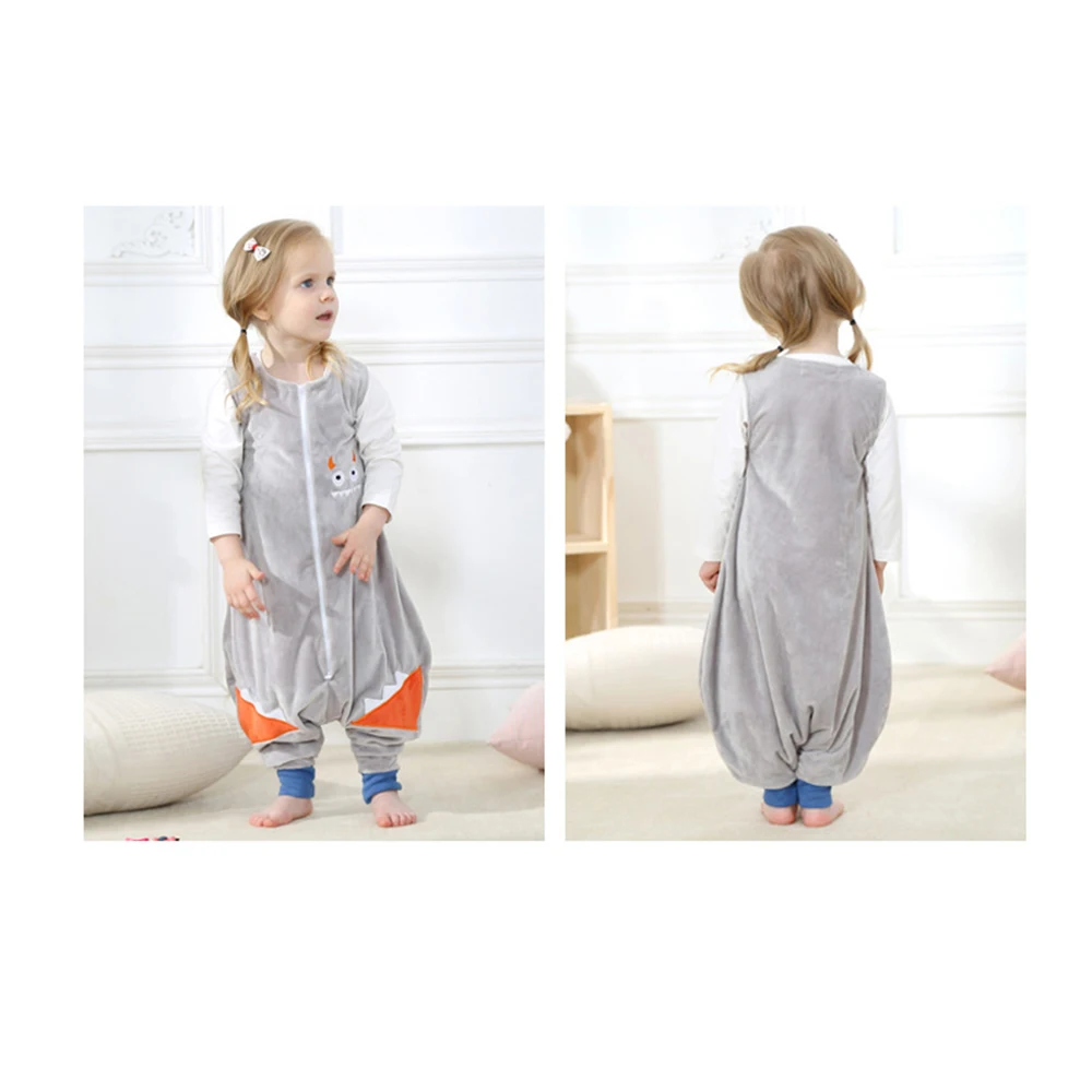 Kigurumis/Одежда для маленьких мальчиков и девочек комбинезон для детей возрастом от 1 года до 6 лет, милый зимний детский комбинезон с кошечкой, одежда для сна комбинезоны, комбинезоны, костюм - Цвет: gray
