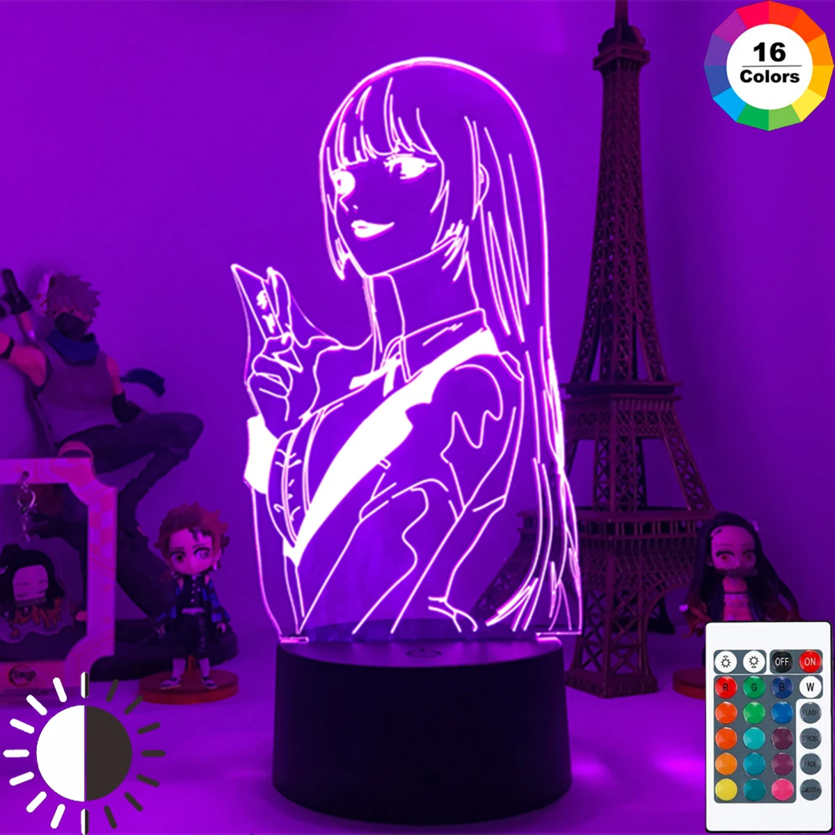 Led Night Light Cute Japanese Waifu Anime Lamp Yumeko Jabami From