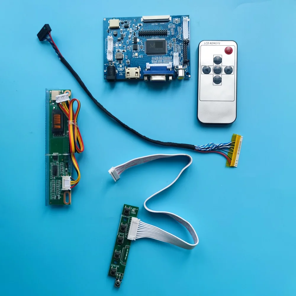 Kit Painel Controlador Board Driver para B141ew04 v4 B141ew04 v5 1280×800 30pin Compatível com Hdmi Vga 2av Lvds Controle Remoto Lcd Diy