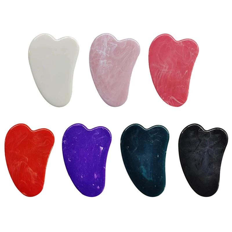 1PCS Natural Jade Stone Gua Sha Massage Board Rose Quartz Guasha Plate Jade Face Massager Scrapers Tools Face Neck Back Body neck face massager
