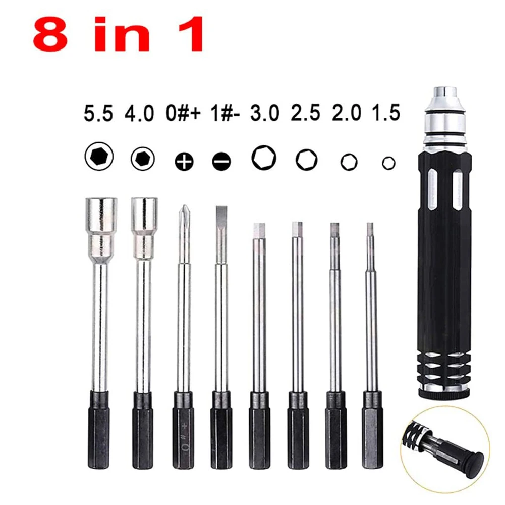 

Portable 8 in 1 Stainless Steel Combination Screwdriver Set Model Special Assembly And Repair Tool Hex Screwdriver Repair Tool K