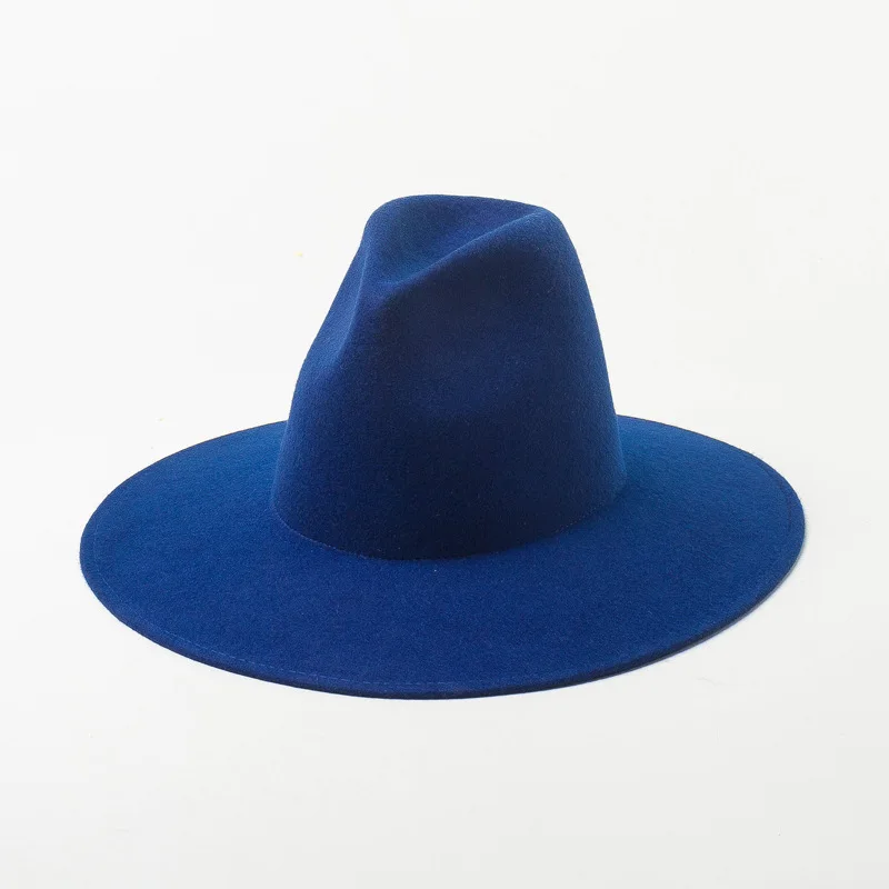 01908-HH8161 модная верхняя специальная шерстяная однотонная Шляпа Fedora для мужчин и женщин для отдыха Панама джазовая, шляпа