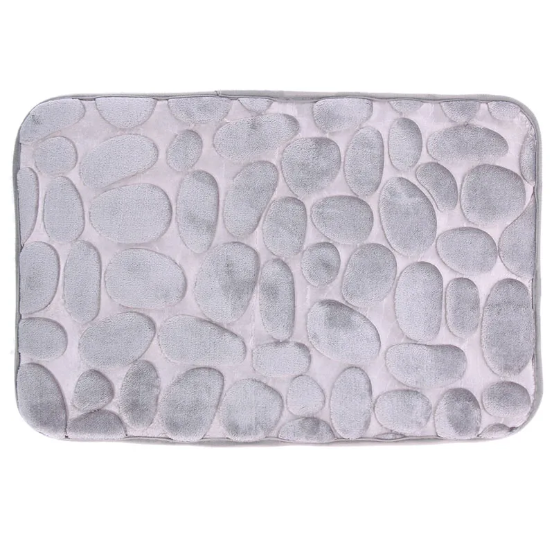 Non-Slip Flannel Bath Mat Bathroom Carpet Doormat Kitchen Car Seat Soft Breathable Bathroom Toilet Mat Water Dust Absorbing