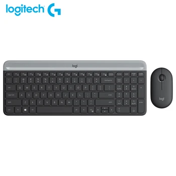 

Logitech MK470 Slim Wireless Keyboard and Mouse Combo 2.4GHz USB 1000 DPI Silent Combo for Desktop Laptop Windows 7 8 10 Surface