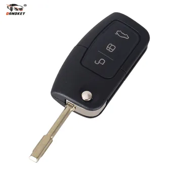

Dandkey Keyless Entry Remote Key Flip Key Fit For Ford Focus 2 Mondeo C S Max Galaxy Fiesta Fob Car Smart Keyless Entry 433MHZ