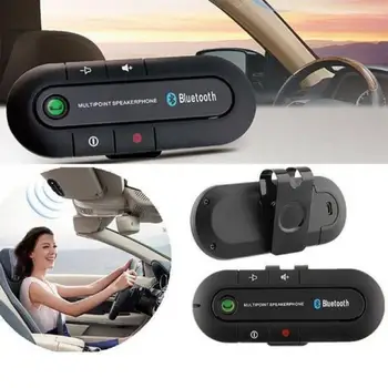 

Vehemo Black Handfree Speaker Wireless Speakerphone Hands-Free Calls for Sun Visor Clip Receiver Smart Echo Cancellation