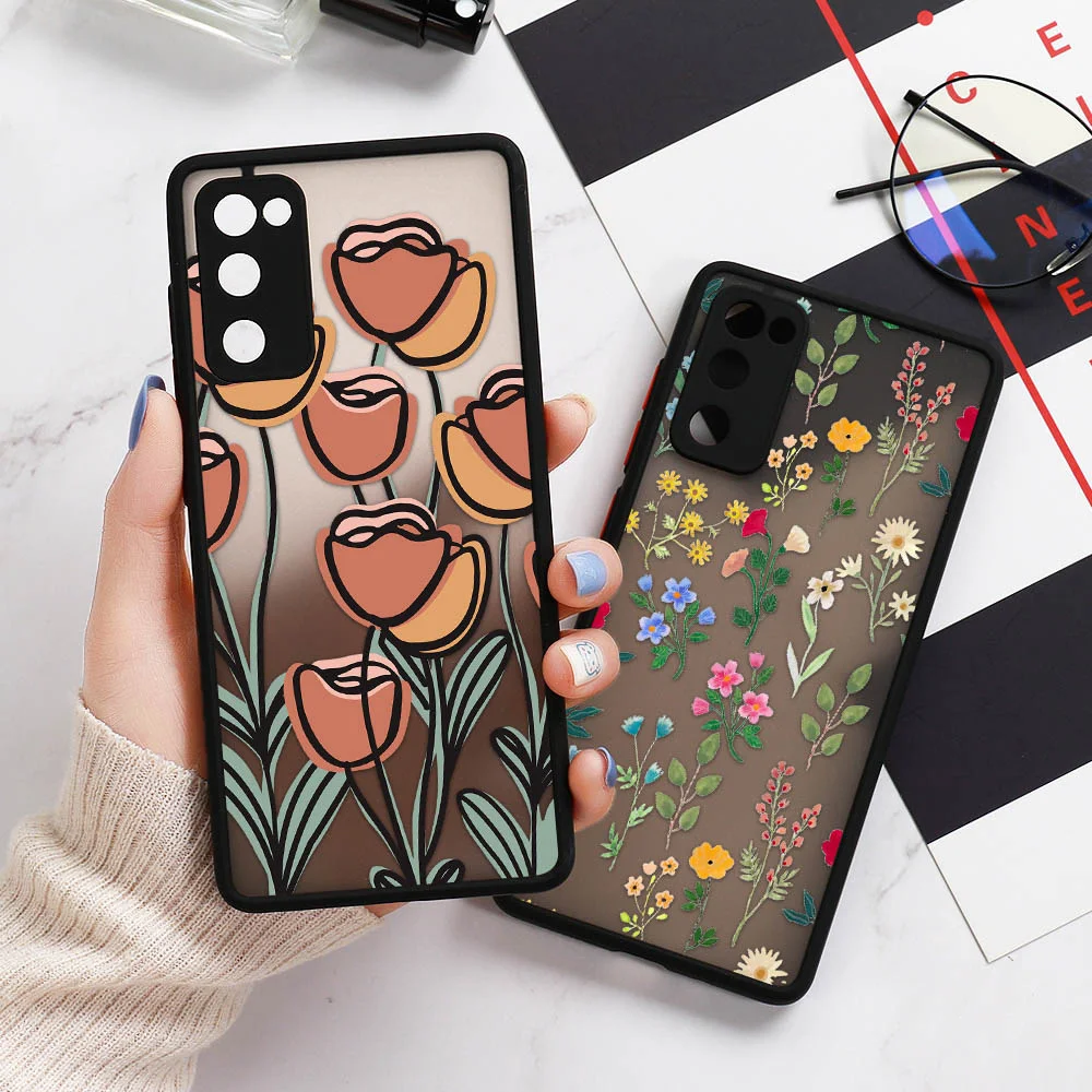 Case For Samsung Galaxy S20 FE Case S21 Ultra S10 Plus S20 M31 Note 9 10 Plus A32 A51 A52 A72 A71 A50 A52S 5G Cover Matte Bumper