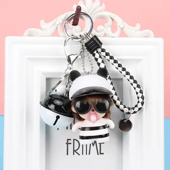 

Cute cute cartoon key chain pendant creative couple bell key chain car pendant