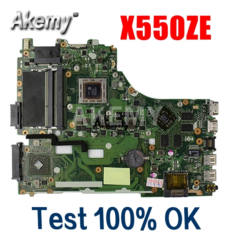 Материнская плата для ноутбука Amazoon X550ZE For Asus X550Z X550 K550 VM590Z A555Z K555Z X555Z тестовая
