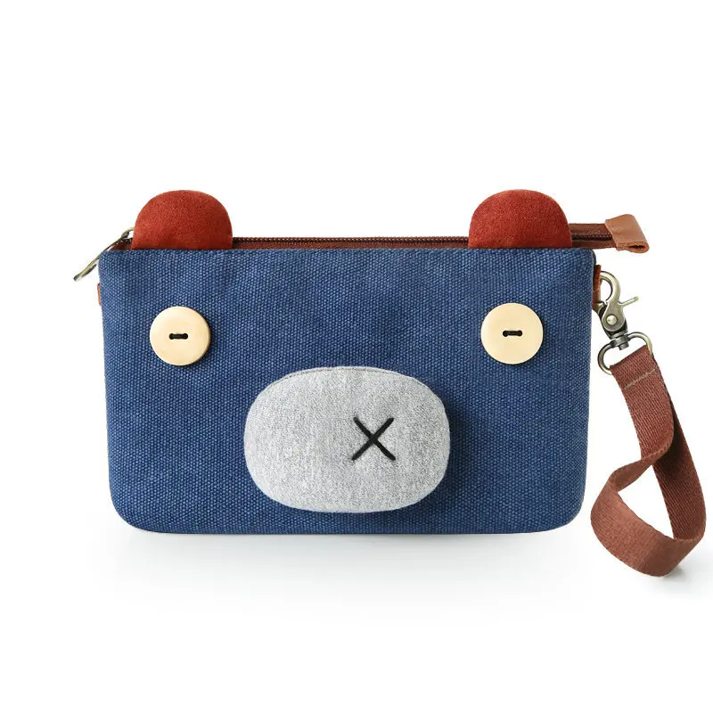 

Retro Bear Bag Women's 2018 New Style Literature And Art Fairy Handbag Fresh Students Canvas Mobile Phone Shoulder Bag