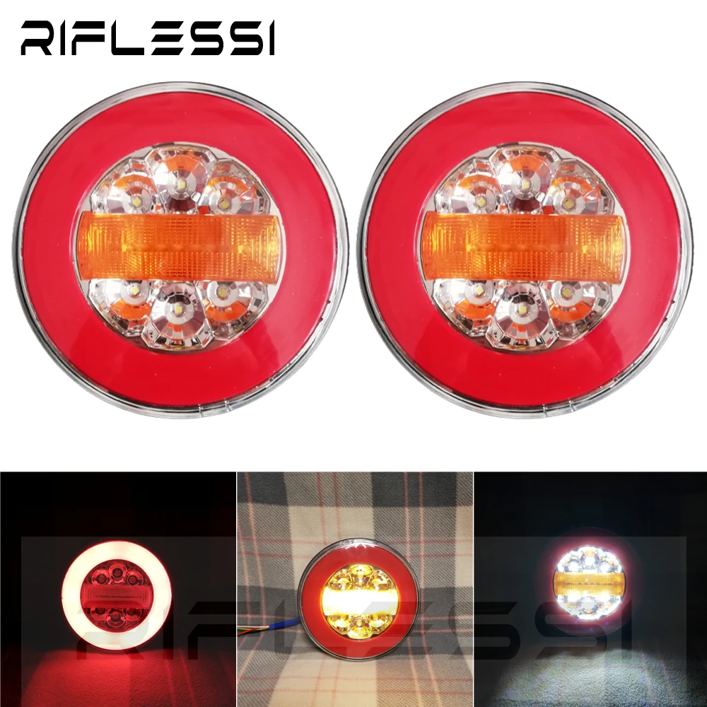 2 x Trailer Taillights 12V 24V Caravan Rear Light Truck LED Tail Light