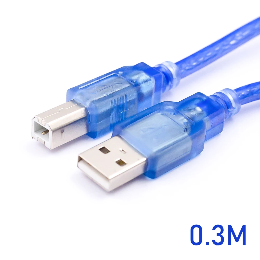 1.64FT/3FT/4.93FT/6FT USB 2,0 A-B Кабель для принтера 1,8 м для Arduino usb type-B/Mrico USB/Mini USB - Цвет: Type B 0.3M