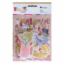 Crzcrafter 164 peças de papel impresso diecutas formas efêmera folha projetos scrapbooking cardmaking enfeites de jornal decorações