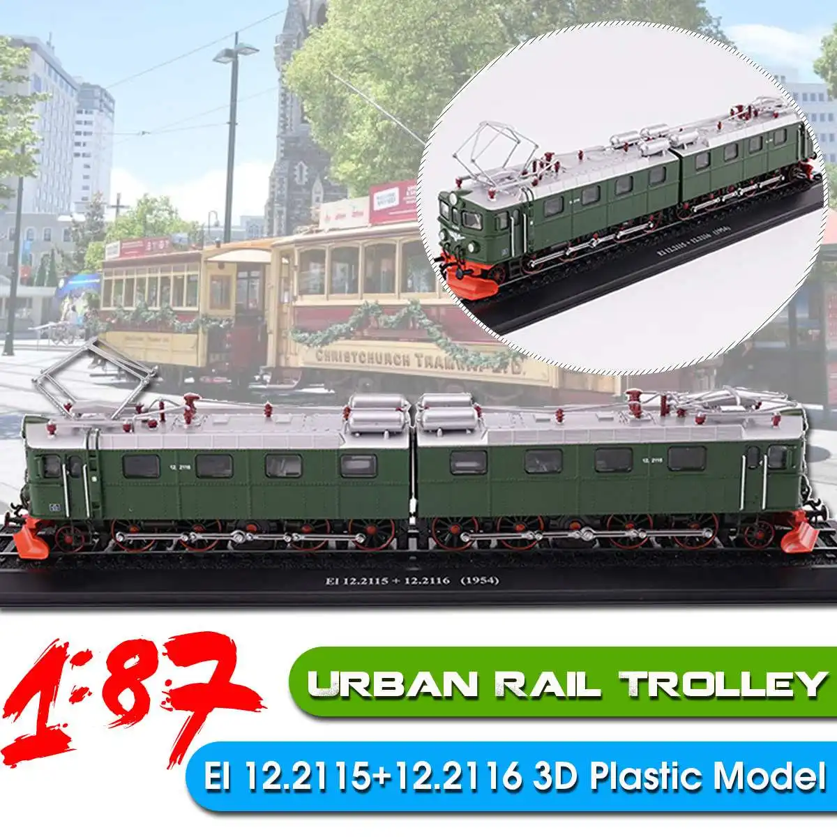 

1:87 Magnetic Pull Back Alloy Connected Subway Metro Track Train Alloy Model Toys Sound & Light Car Collection