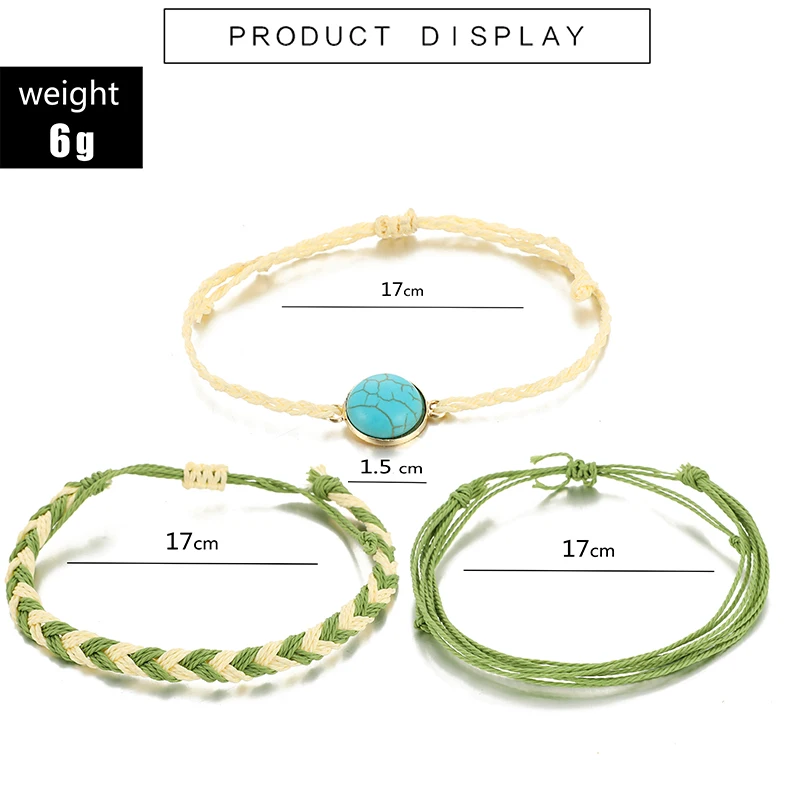 Tocona Hand Weave Braided Bracelets for Women Bohemian Vintage Cotton Rope Ethnic Charm Bracelets Brazil Bohemian Jewelry 8351
