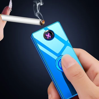 

Double-Click Ignition Cigarette Novelty Unique Lighter Windproof Double Arc Encendedores Recargables Electrico Isqueiro Usb