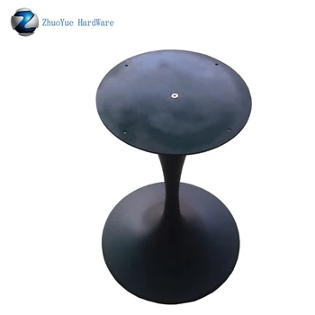 

wholesale Round black metal black trumpet dining table base saarinen tulip base for table