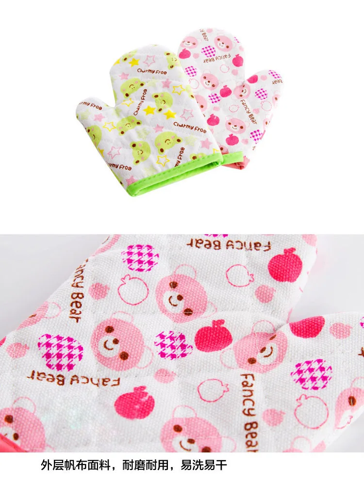 Creative Cartoon Animal Microwave Oven Insulated Gloves Cute Kitchen Oven Anti-hot Gloves Single Sale