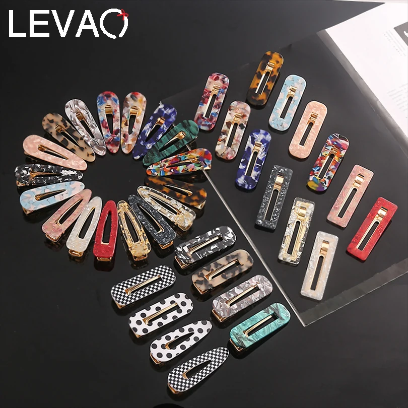 LEVAO комплект из 2 предметов, новинка, с принтом для девочек Ins Заколки для волос заколки женский головной убор Для женщин заколки ободка, аксессуары для волос, головной убор