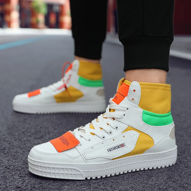 

2019 Hight-top Canvas Shoes Men's Winter Students Korean-style Trend Versatile Casual COUPLE'S Shoes Cool Youth