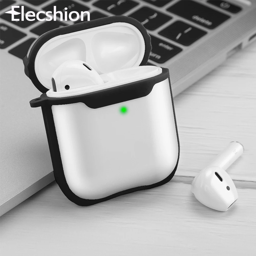 Роскошный прозрачный чехол для наушников Apple Air Pods 2 Жесткий Чехол Для Bluetooth