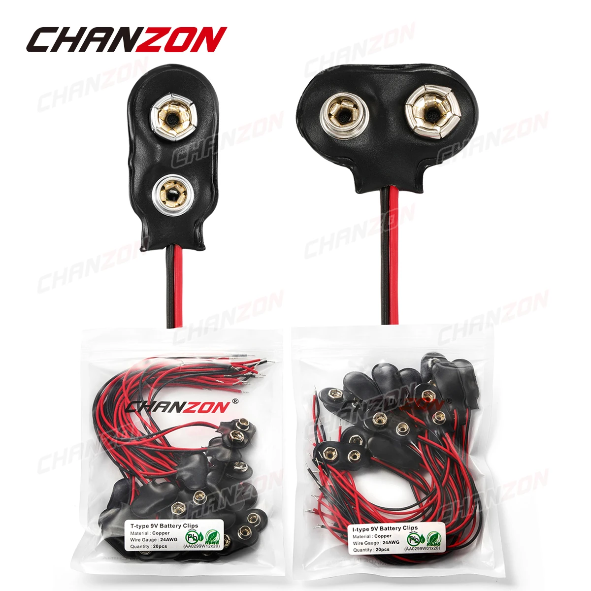 20 pcs 9V Battery Connector Snap Clip Power Adapter T type I type 9 V Dual  Wire Holder Cable 9Volt 15cm Lead Socket Plug Buckle|Integrated Circuits| -  AliExpress