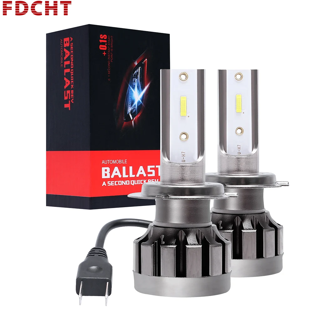 

FDCHT h7 h4 h11 h1 hb4 h3 super turbo led car light headlight bulb canbus automotivo 9005 9006 hb3 6000k auto lamp 12v 24v 360