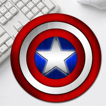 

Hot Sale Captain America Shield Mice Mat Round Computer Game Carpet Mouse Pad Anti Slip Mousepad